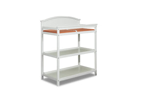 Delia Changer with Shelves and Pad - White