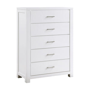 Paris 5-Drawer Chest - White