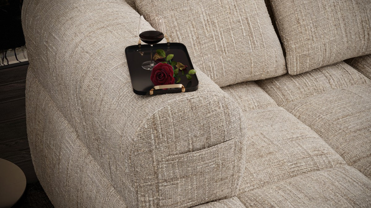 Maya All Foam Sectional - Taupe