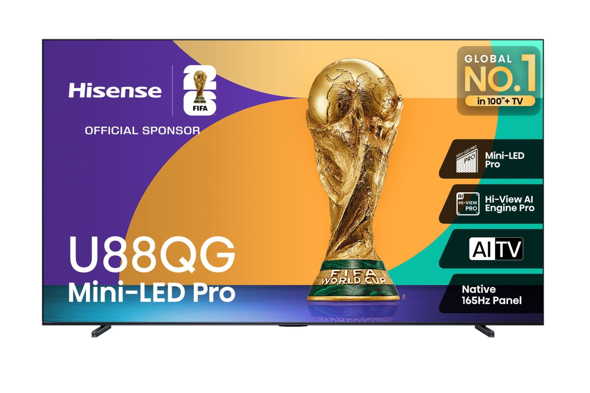 Hisense 100" 4K Smart Mini-LED Pro QLED 165Hz TV - 100U88QG--