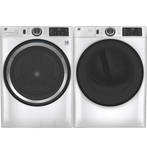 GE White Front Load Washer (5.5 Cu. Ft.) & White Gas Front Load Dryer (7.8 Cu. Ft.) - GFW550SMNWW/GFD55GSSNWW