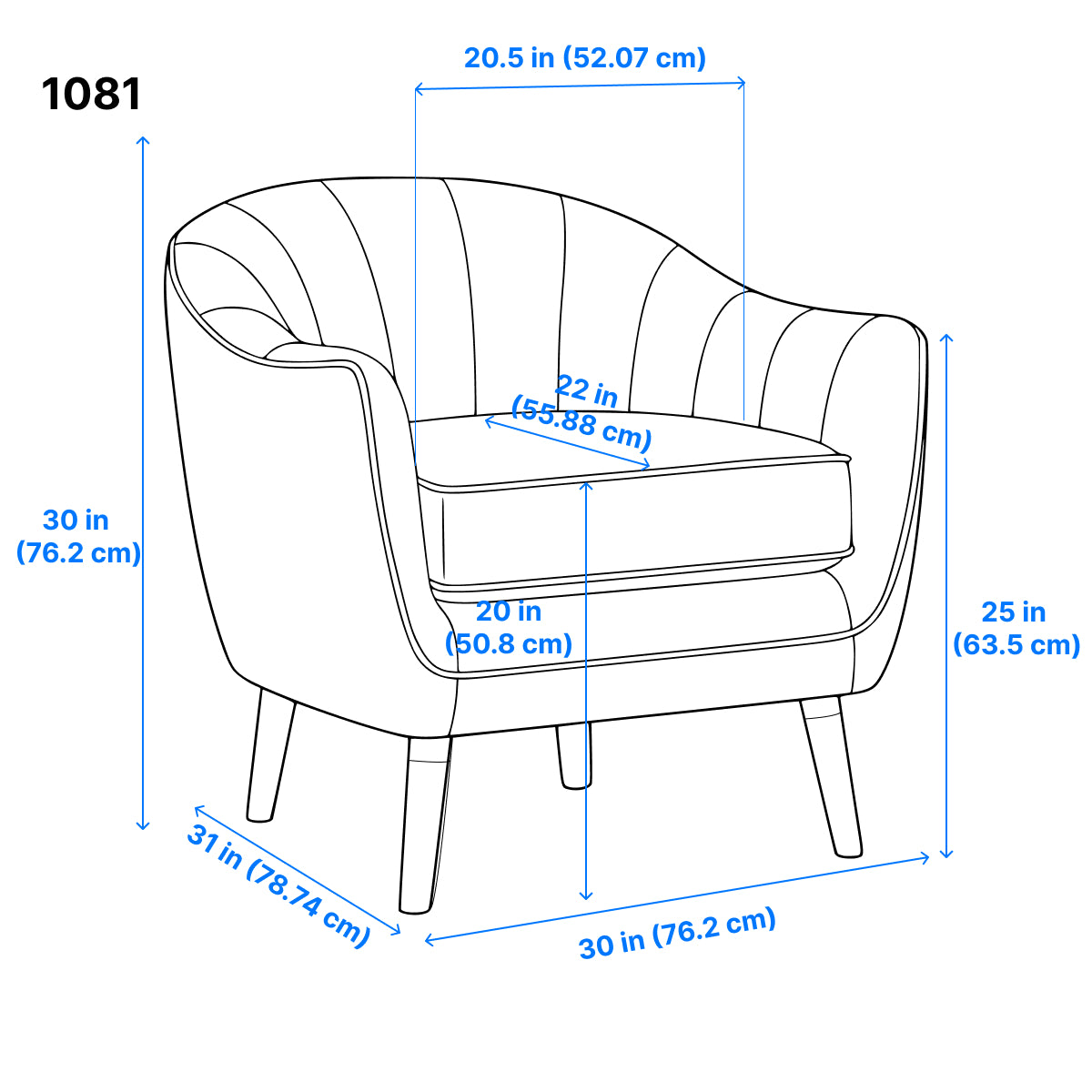 Calypso Accent Chair - Blue