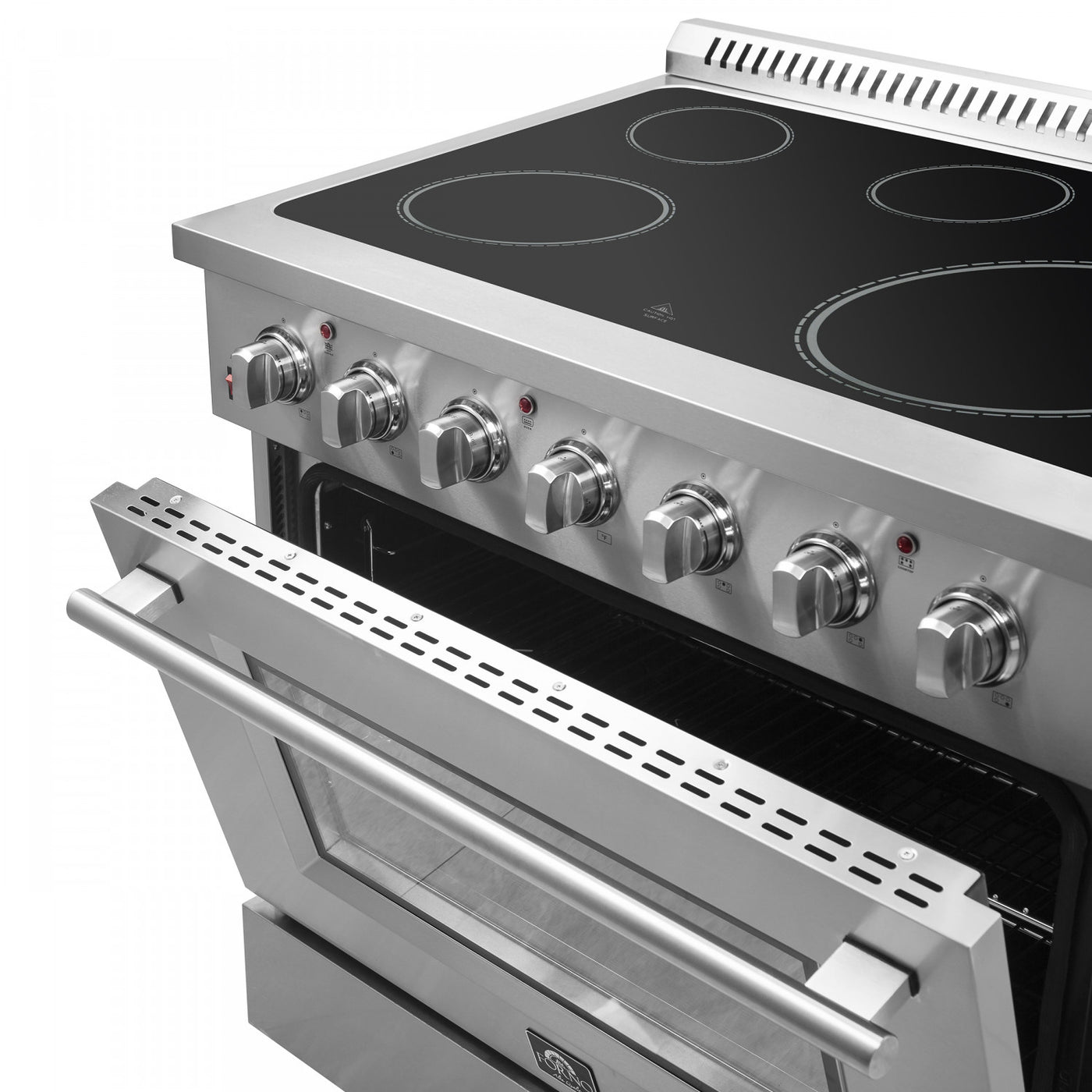Forno Galiano 36" Stainless Steel Freestanding Electric Range With True Convection And Air Fry (5.36 Cu. Ft.) - FFSEL6083-36