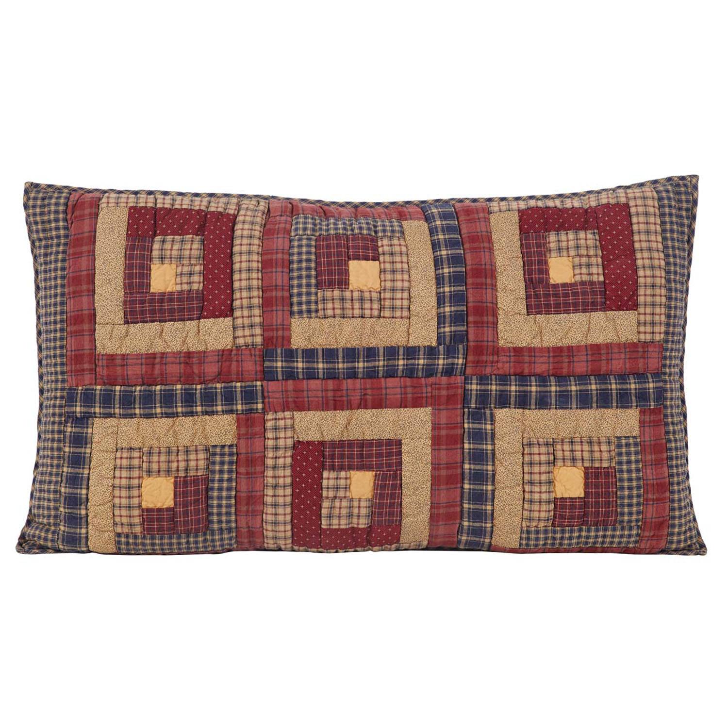 Avon King Sham - Burgundy/Navy