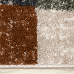 Maui Modern Geometric Area Rug - Grey Green Yellow - 5' X 8'