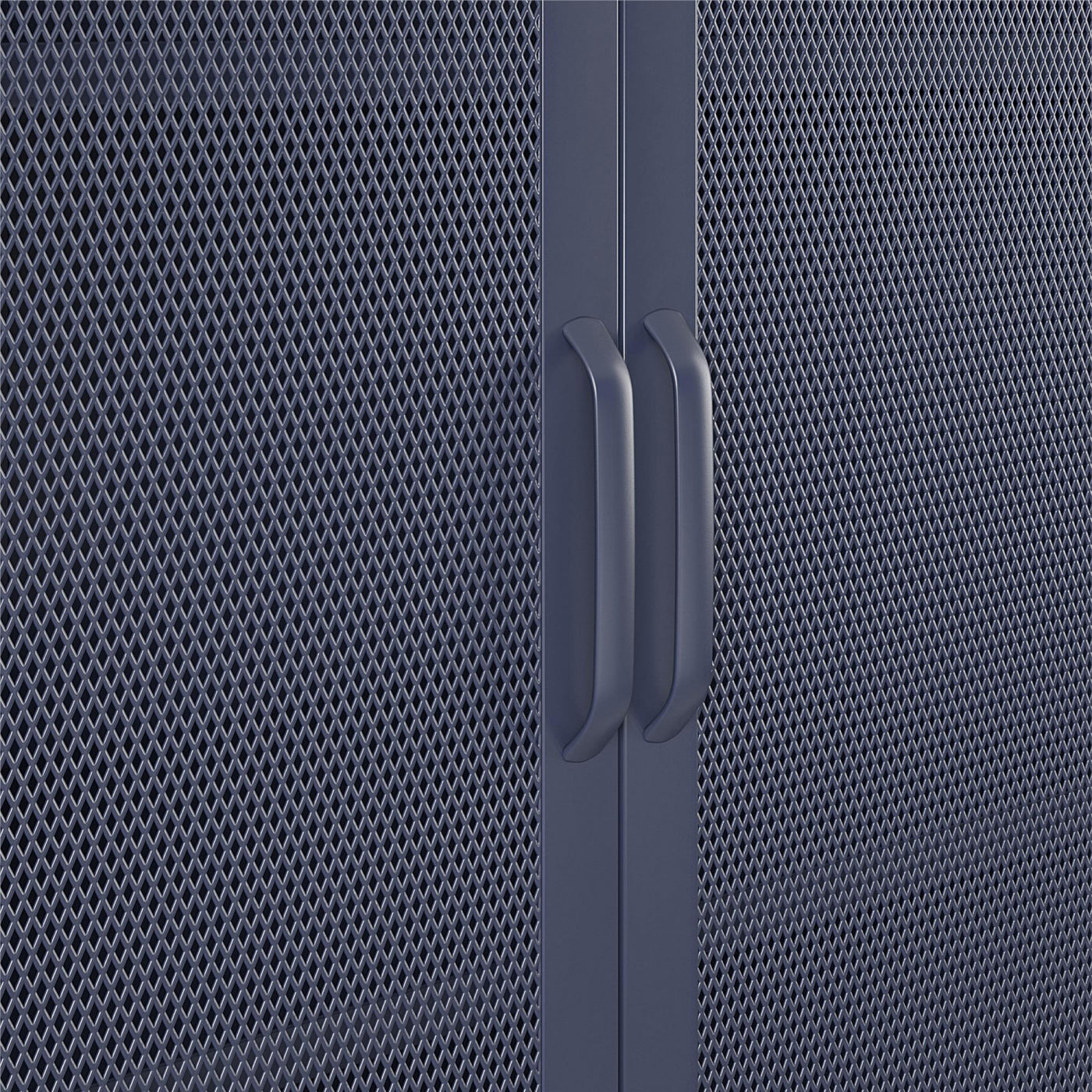 Channing 2 Door Storage Cabinet with Mesh Metal - Navy