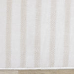Machine Washable Modern Stripes Area Rug - Cream Beige - 8' X 11'