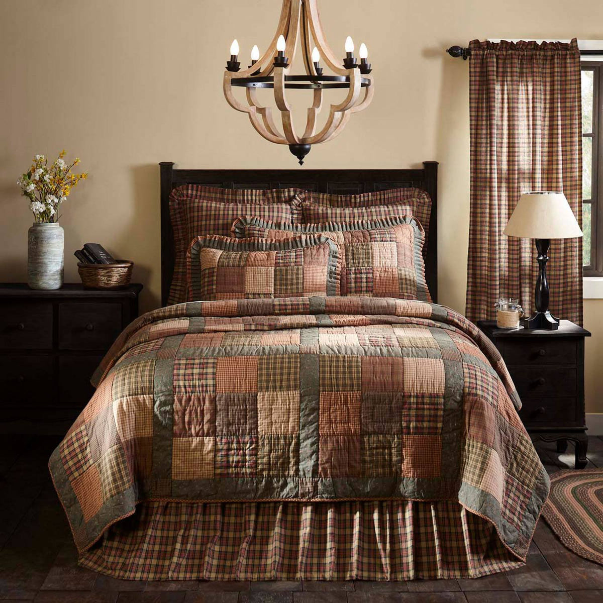 Knightsbridge Twin Quilt - Olive/Khaki
