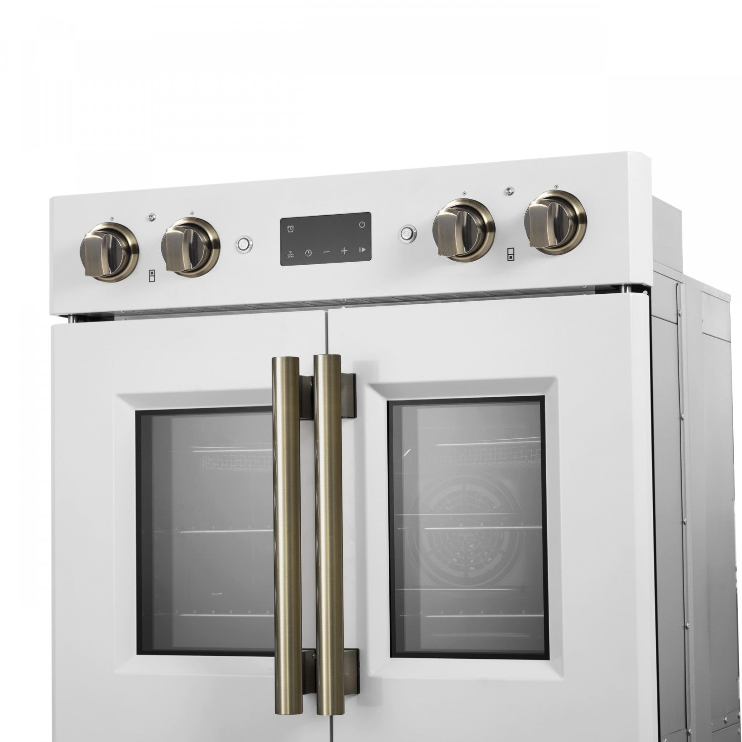 Forno Asti White 30" French Door Double Wall Oven with Dual True Convection and Air Fry (7.36 Cu. Ft.) - FBOEL1340-30WHT