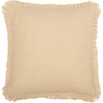Athol 18 x 18 Ruffled Pillow - Vintage Tan