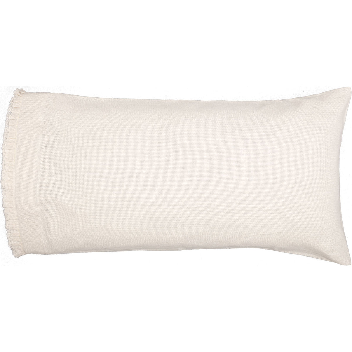 Athol King Ruffled Pillow Case - White - Set of 2