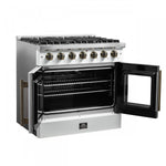 Forno Galiano 36" White French Door Freestanding Gas Range (5.36 Cu. Ft.) - FFSGS6444-36WHT