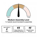 Luna Short 2-Door Metal Accent Cabinet with Fluted Glass - Parchment