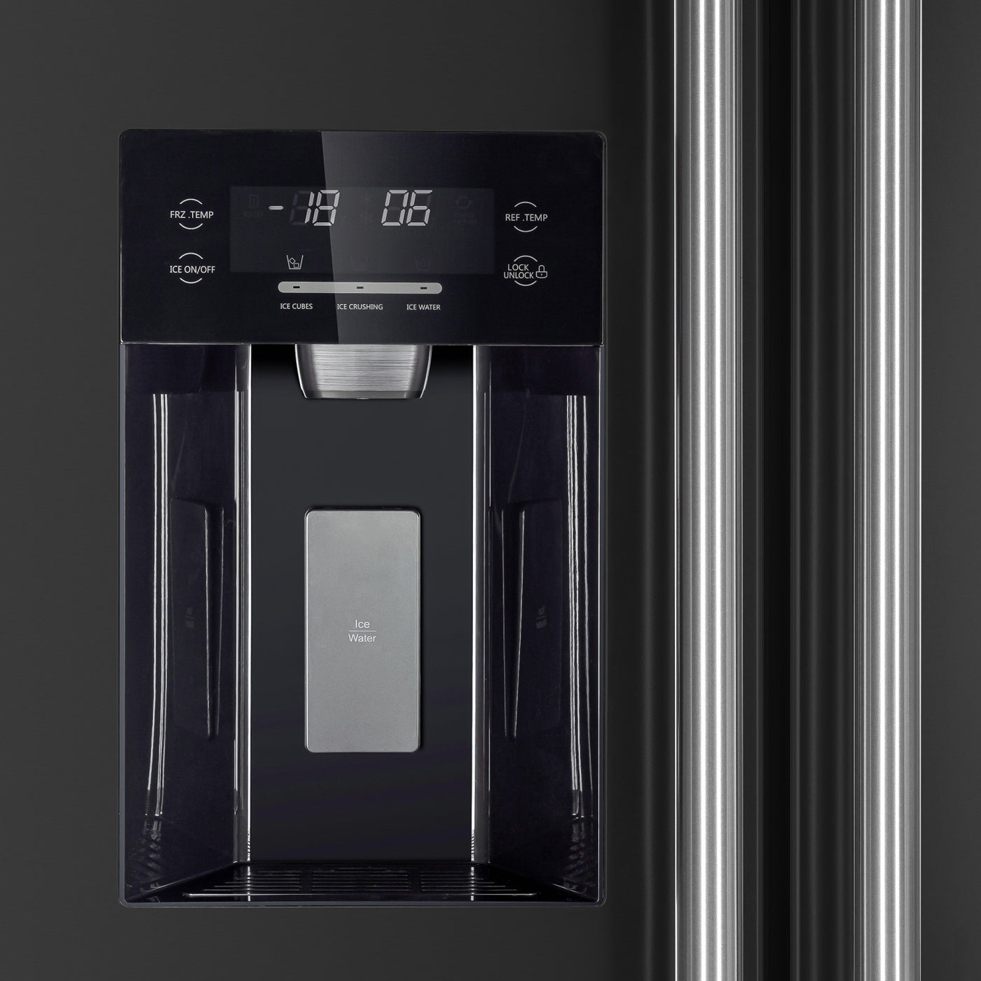 Forno Salerno 36" Black Side-by-side Refrigerator With Ice & Water Dispenser (20 Cu. Ft.) - FFRBI1844-36BLK