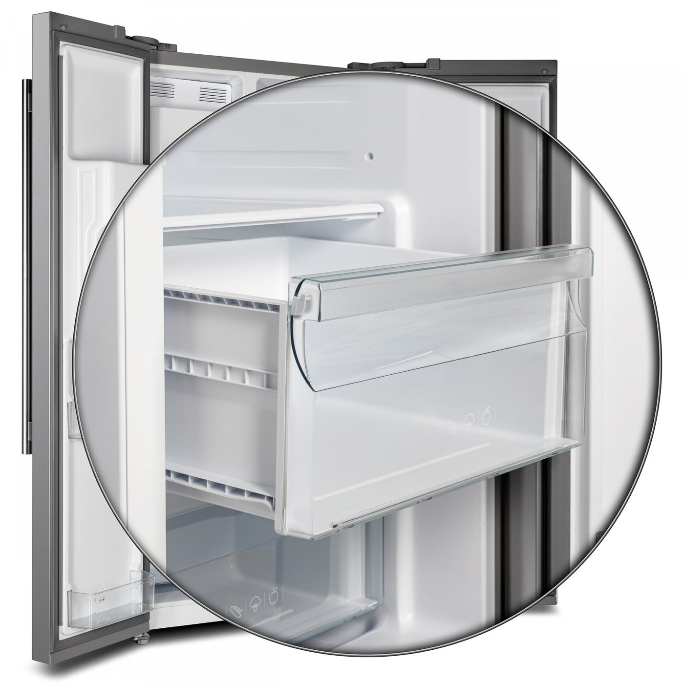 Forno Salerno 36" Stainless Steel Freestanding Side-by-Side Refrigerator With Ice & Water Dispenser (20 Cu. Ft.) - FFRBI1844-36SB