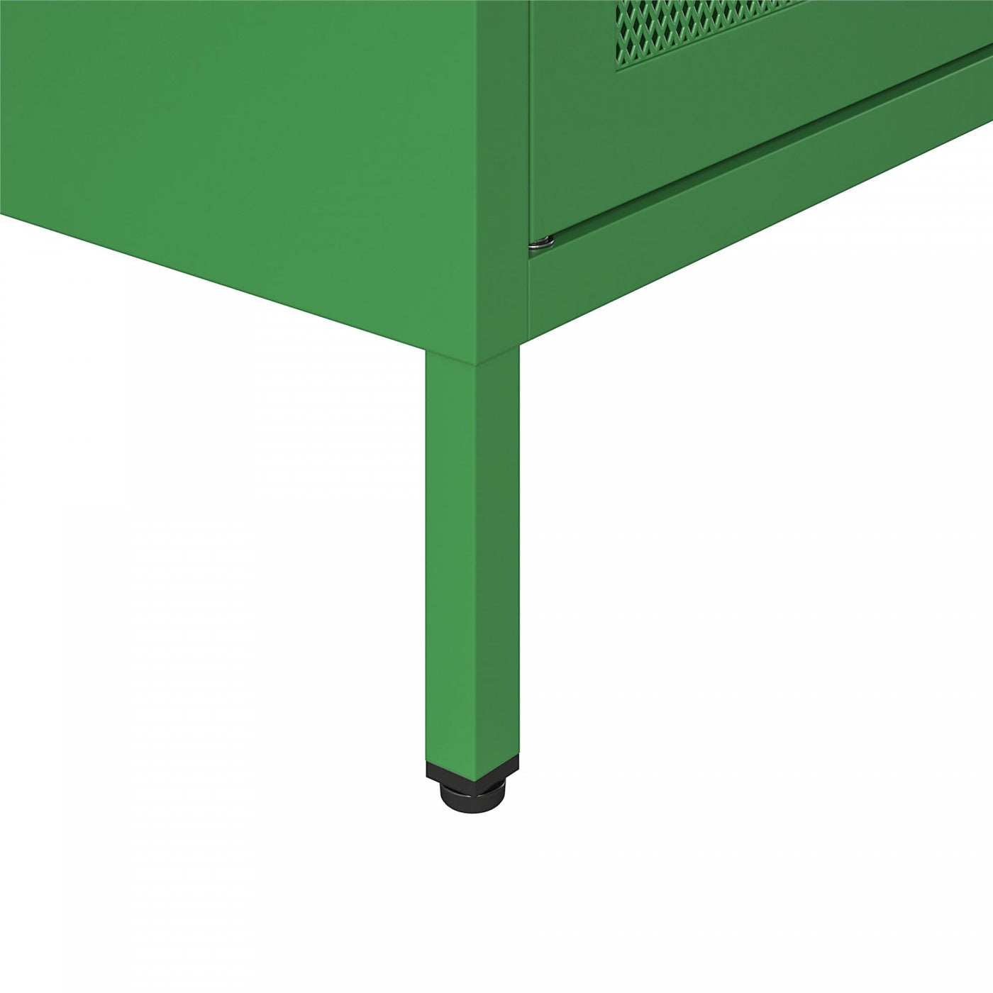 Channing Wide 2 Door Storage Cabinet with Mesh Metal - Kelly Green