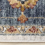 Macie Traditional Border Area Rug - Cream Blue - 8' X 11'