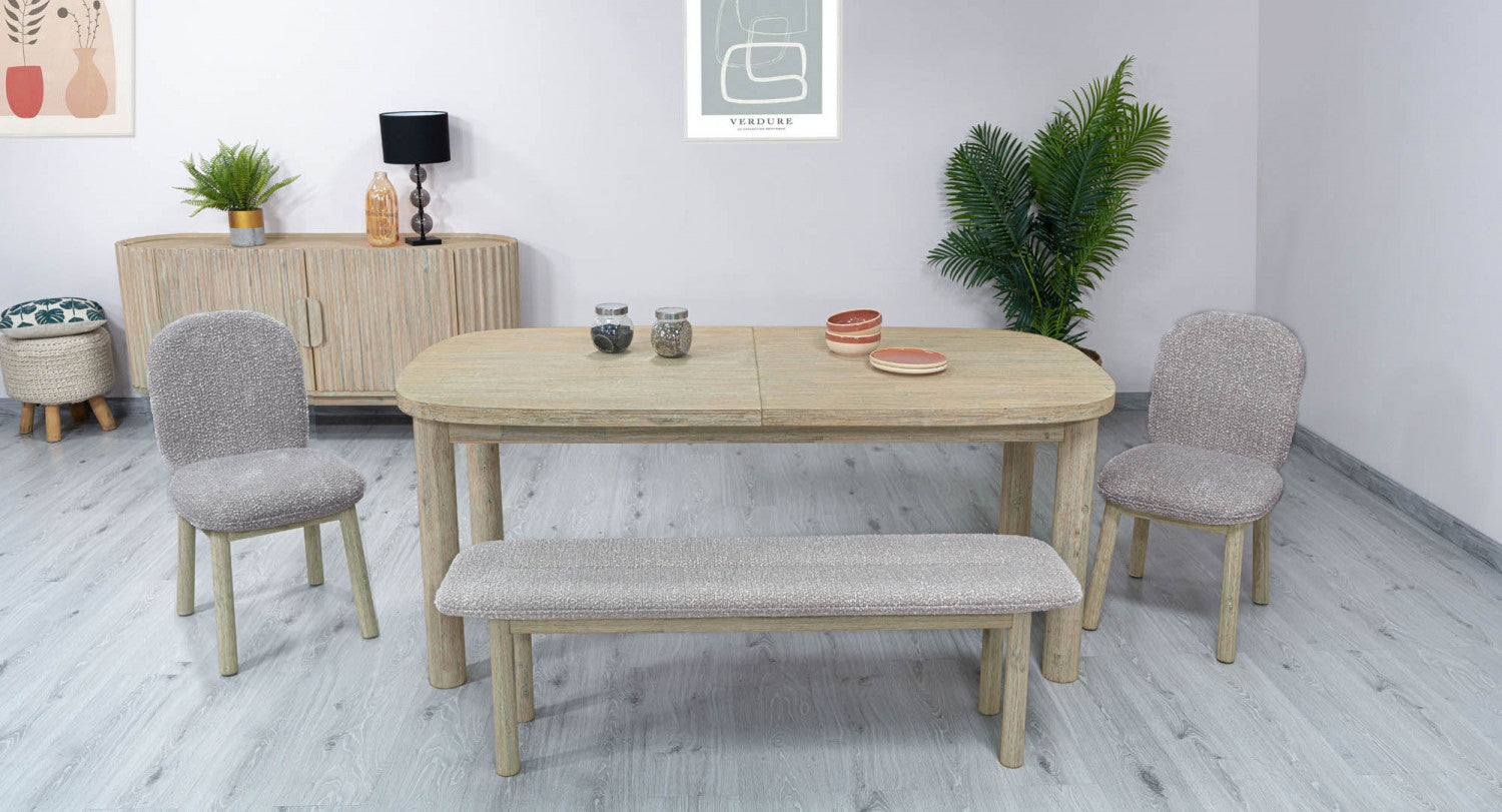 Humbach Bench - Oatmeal/White Washed Natural