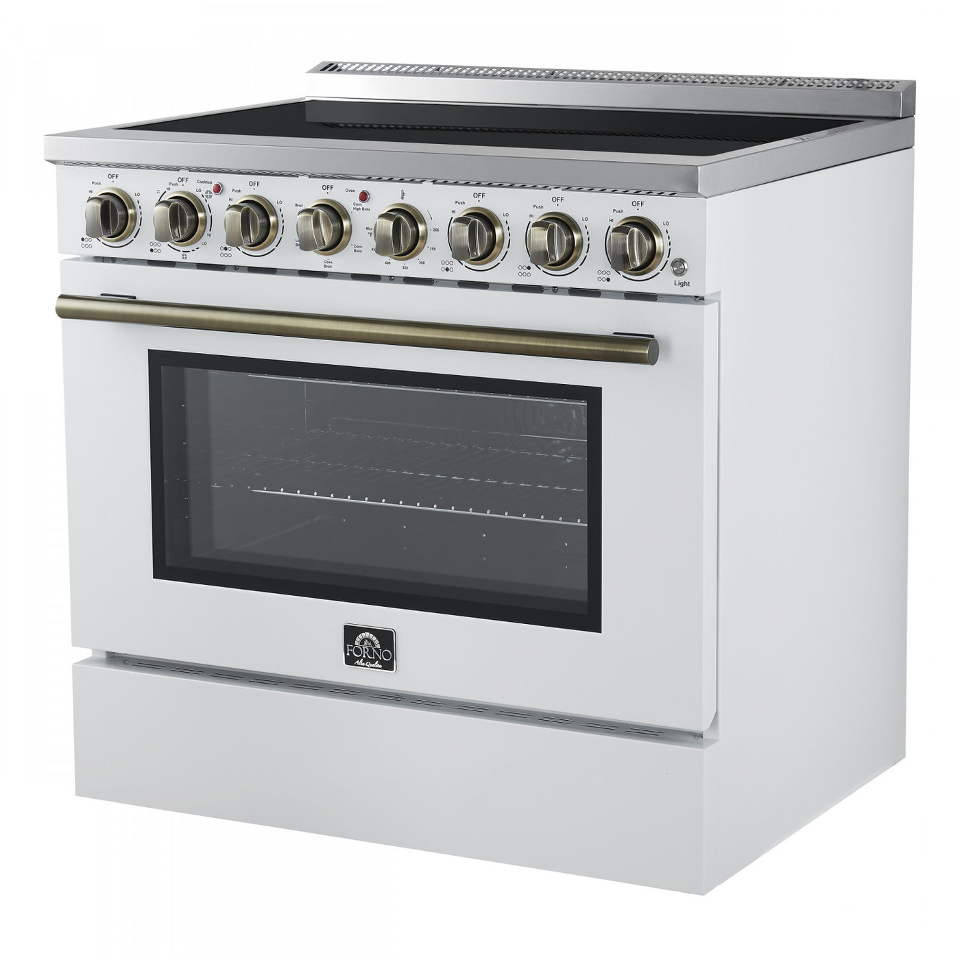 Forno Paolo 36" White Freestanding Electric Range With True Convection (5.44 Cu. Ft.) - FFSEL6011-36WHT