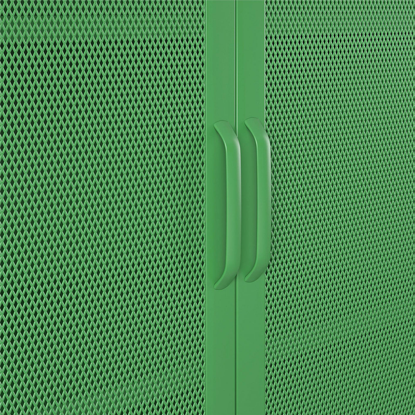 Channing 2 Door Storage Cabinet with Mesh Metal - Kelly Green