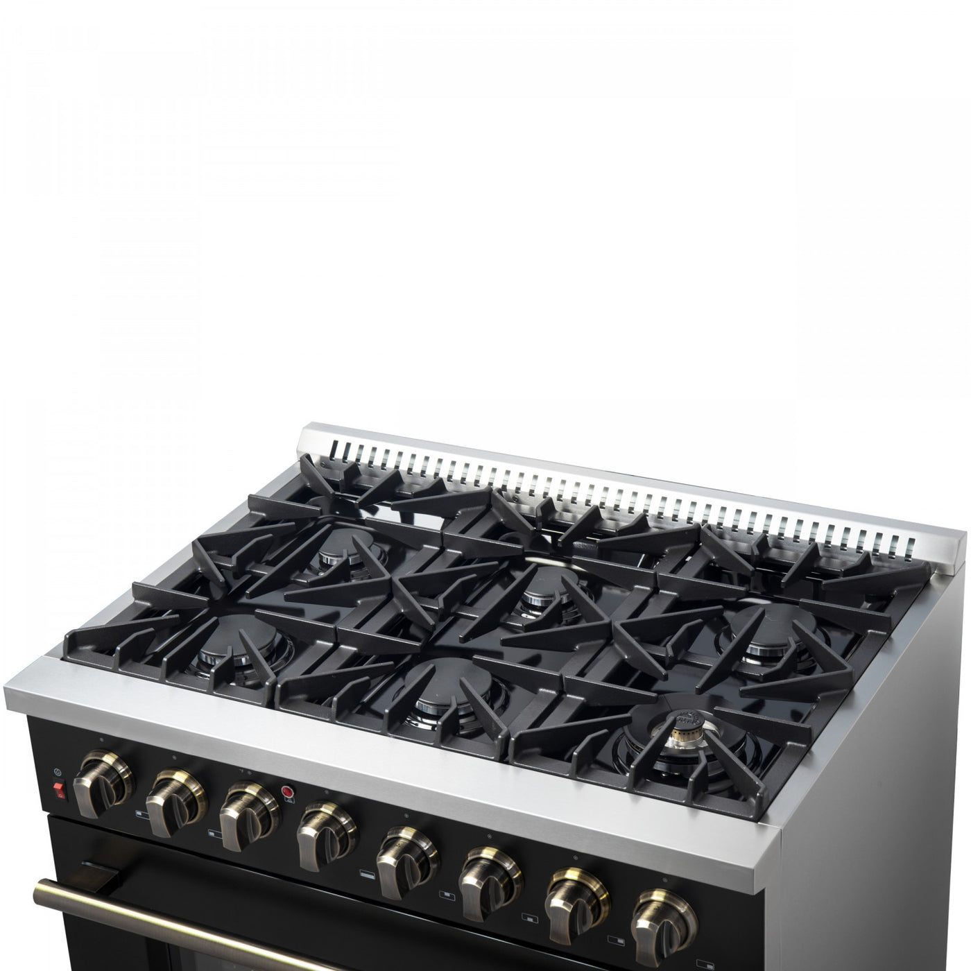 Forno Galiano 36" Black Dual Fuel Range (5.36 Cu. Ft.) - FFSGS6156-36BLK