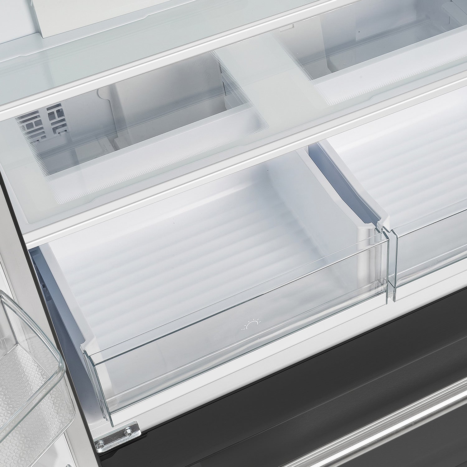 Forno Moena 36" 19.2 Cu.Ft. Black Counter-Depth French Door Refrigerator with Ice Maker - FFRBI1820-36BLK