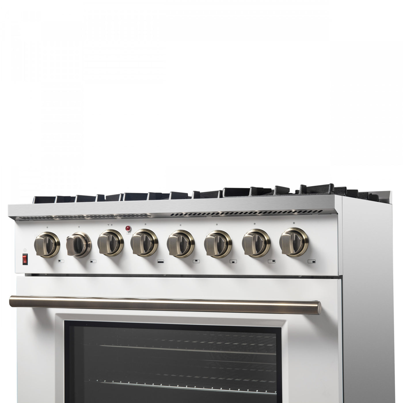 Forno Galiano 36" White Dual Fuel Range (5.36 Cu. Ft.) - FFSGS6156-36WHT