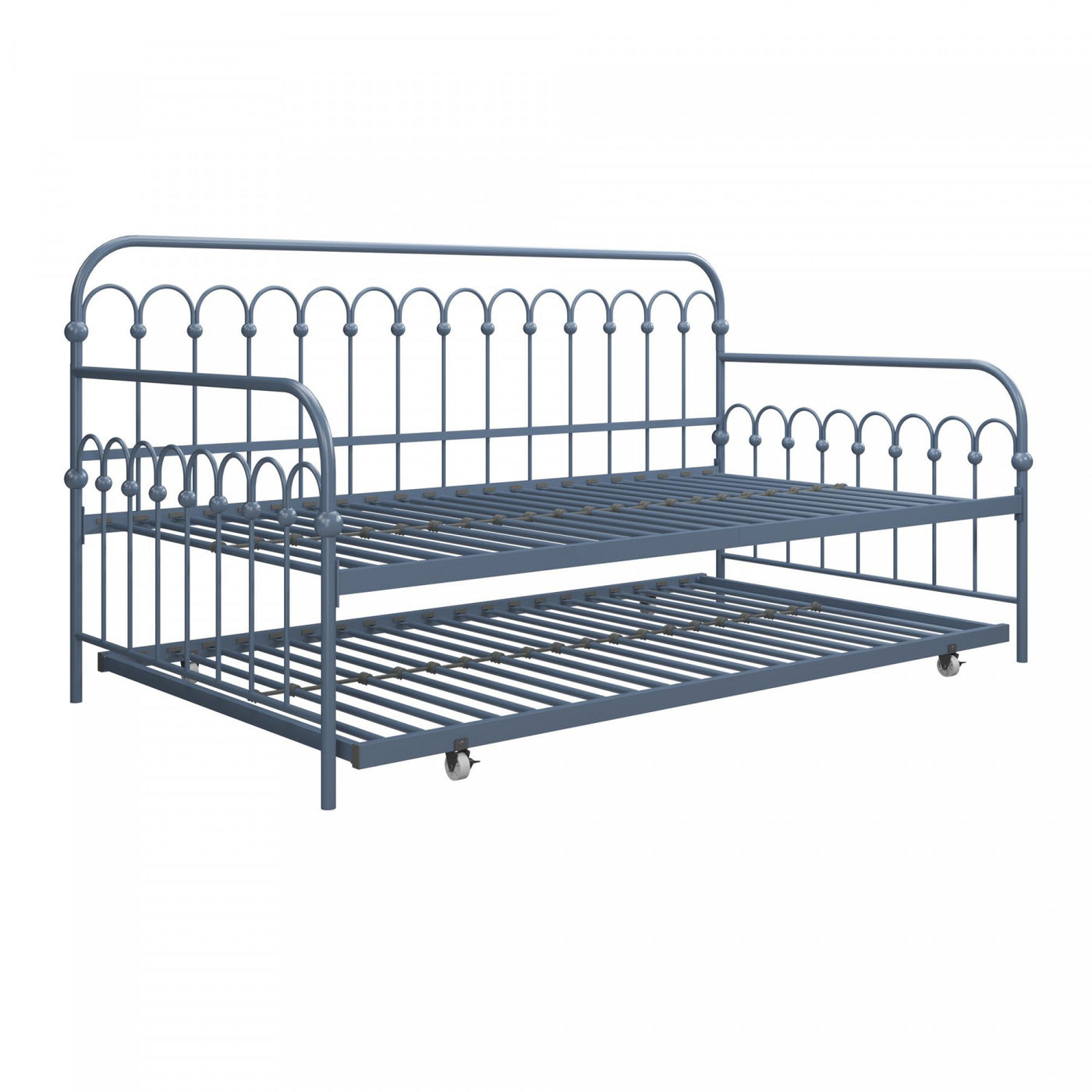 Novogratz Bright Pop Metal Twin Daybed with Trundle - Stone Blue