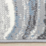 Functional Modern Area Rug - 5' X 8' - Blue/Grey