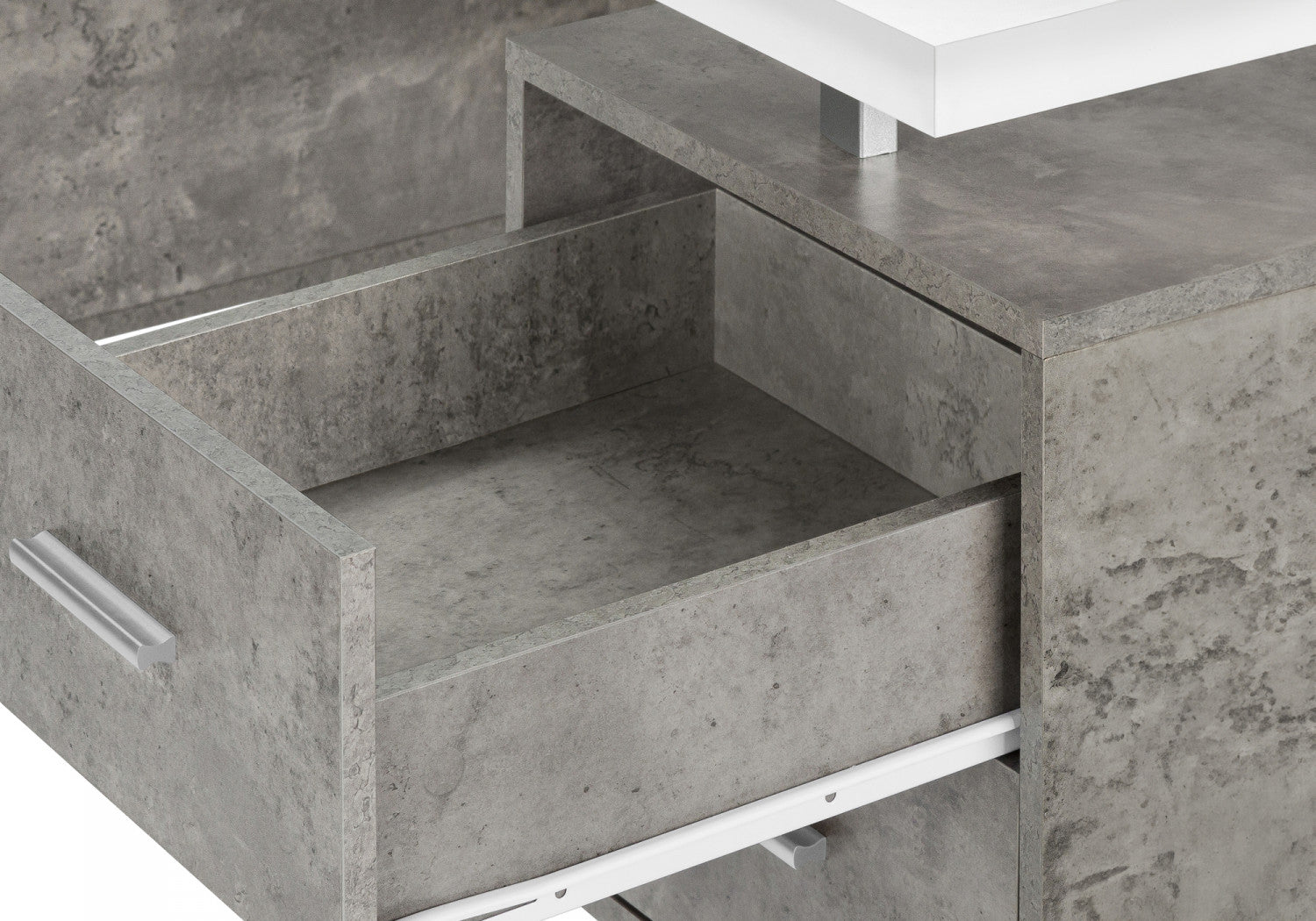 Loura Desk - White/Concrete Grey