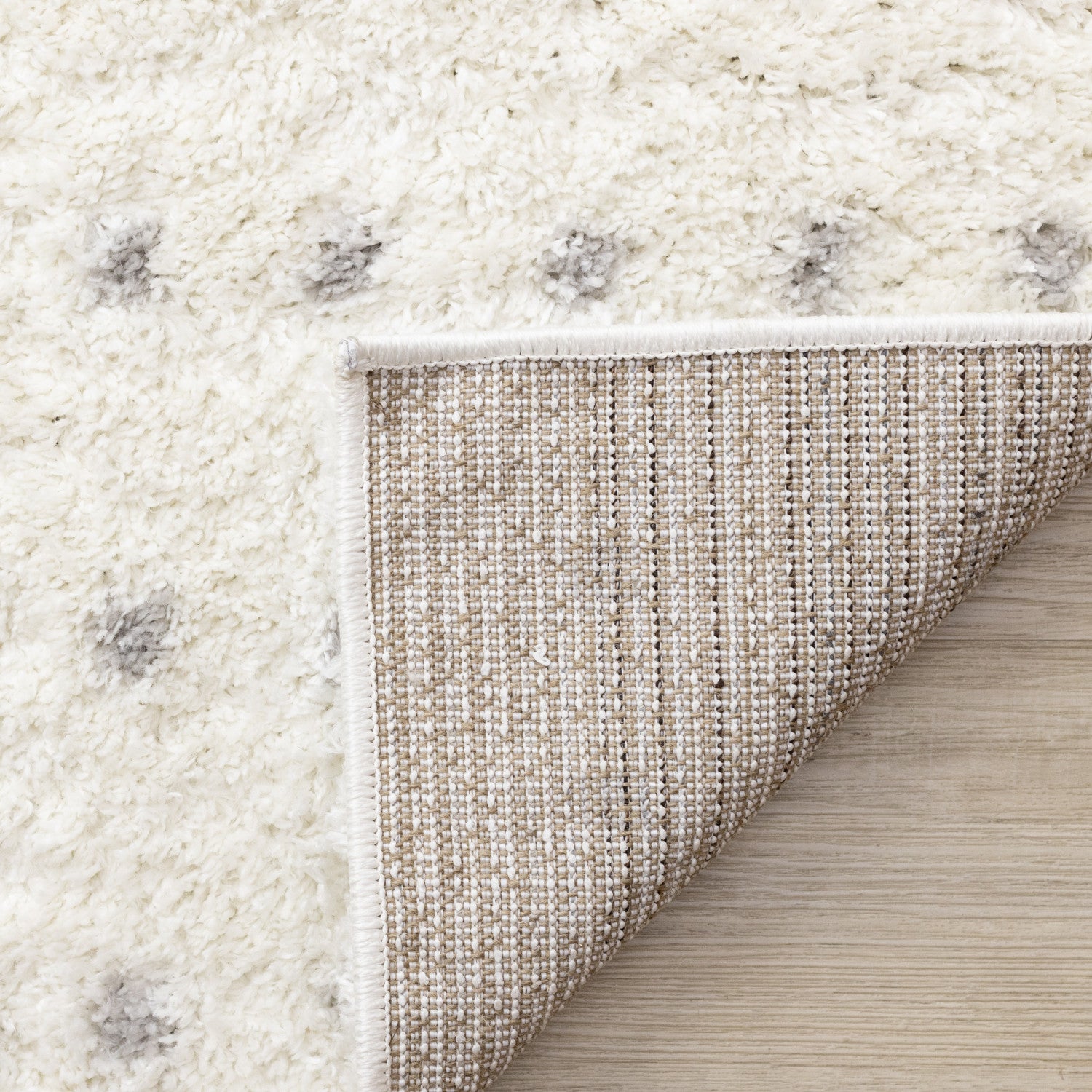 Palmer Casual Contemporary Speckled Area Rug - White Grey - 8' X 11'