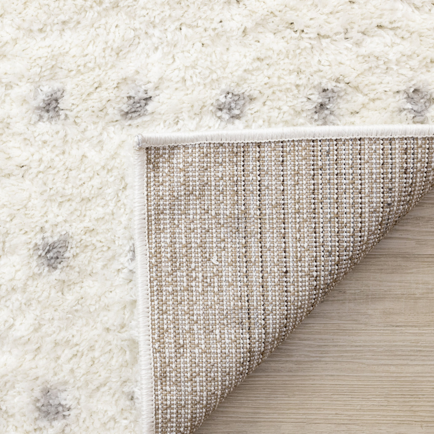 Palmer Casual Contemporary Speckled Area Rug - White Grey - 7' X 10'