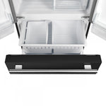 Forno Gallipoli Black French Door Refrigerator with Ice Maker (17.5 Cu. Ft.) - FFFFD1974-31BLK