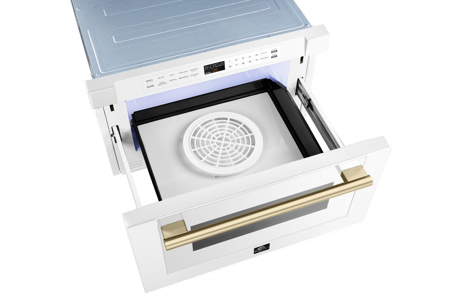 Forno Capoliveri White 24" Built-In Microwave Drawer (1.2 Cu. Ft.) - FMWDR3000-24WHT