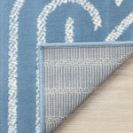 Functional Modern Links Area Rug - 5' X 8' - Blue/Cream