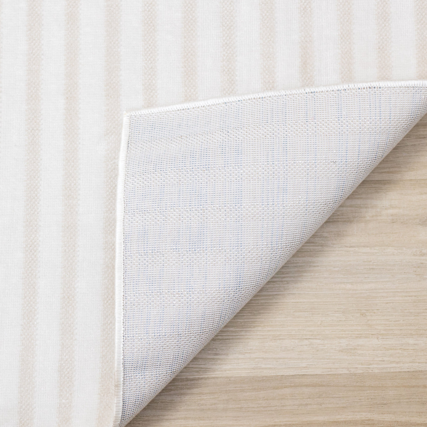 Machine Washable Modern Stripes Area Rug - Cream Beige - 8' X 11'
