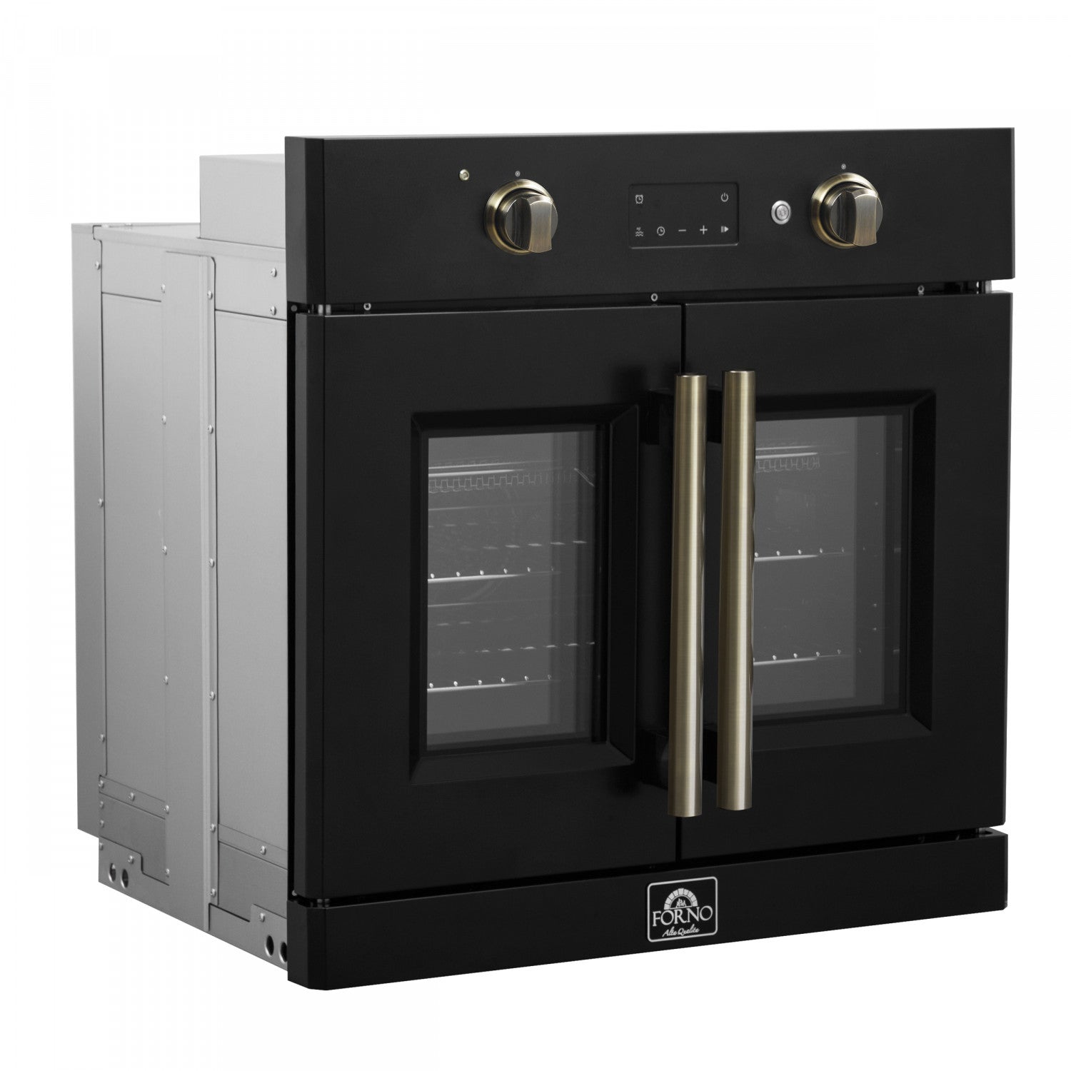 Forno Asti Black 30" Electric Wall Oven with True Convection and Air Fry (3.68 Cu. Ft.) - FBOEL1333-30BLK