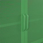 Channing Wide 2 Door Storage Cabinet with Mesh Metal - Kelly Green