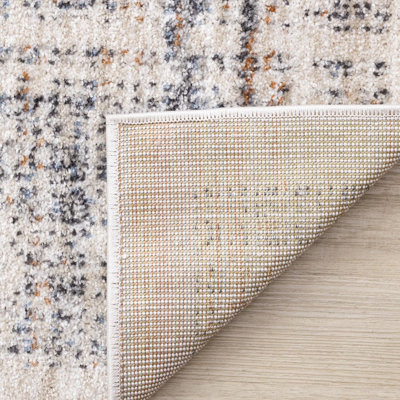 Sadie Casual Contemporary Area Rug - Grey Beige - 5' X 8'