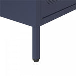 Channing Wide 2 Door Storage Cabinet with Mesh Metal - Navy