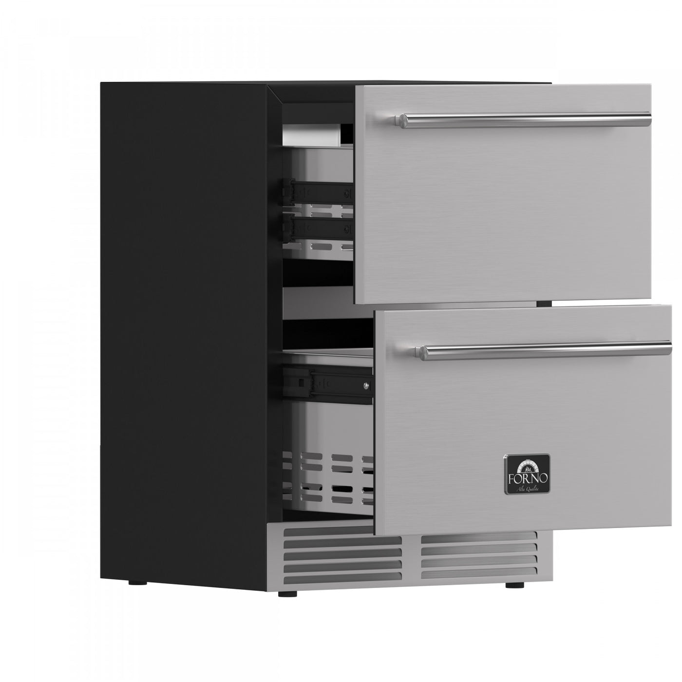 Forno Cosenza Stainless Steel 24" Built-in Undercounter Indoor/Outdoor Drawer Freezer with Ice Maker (4.69 Cu. Ft.) - FDRBI1838-24S