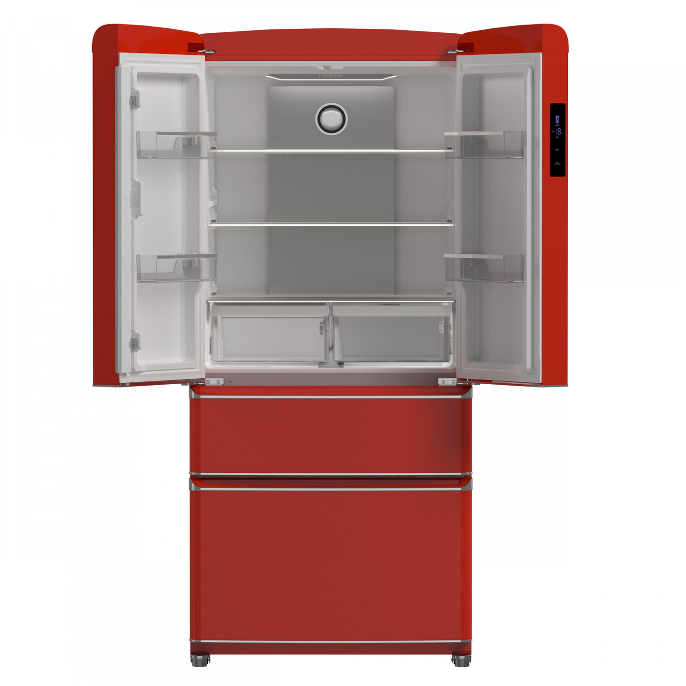 Forno Luigi Red French Door Refrigerator (18 Cu. Ft.) - FFFFD1791-33RED