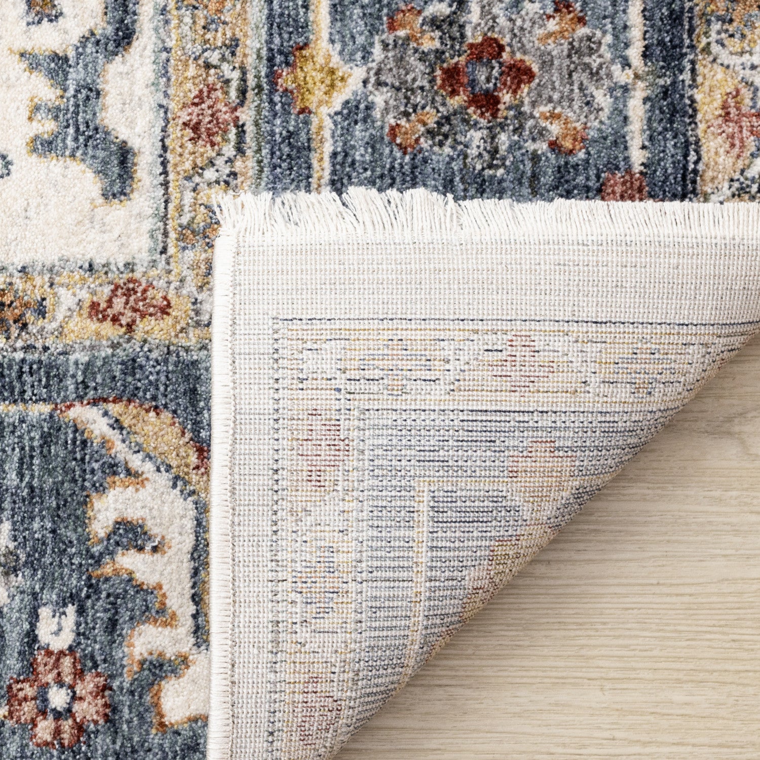 Macie Traditional Border Area Rug - 8' X 11' - Cream/Blue