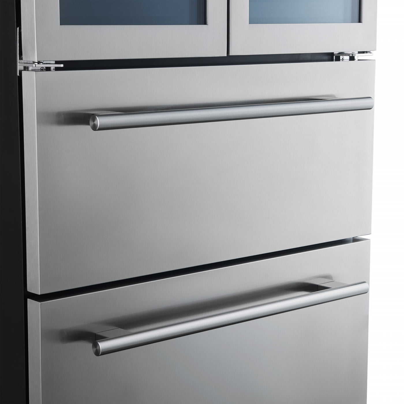 Forno Campania 32" Stainless Steel 120 Bottle Dual Wine Cooler with Two Beverage Drawers (17.7 Cu. Ft.) - FWCDR6635-32S