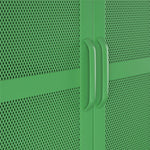 Channing Tall 2 Door Storage Cabinet with Mesh Metal - Kelly Green