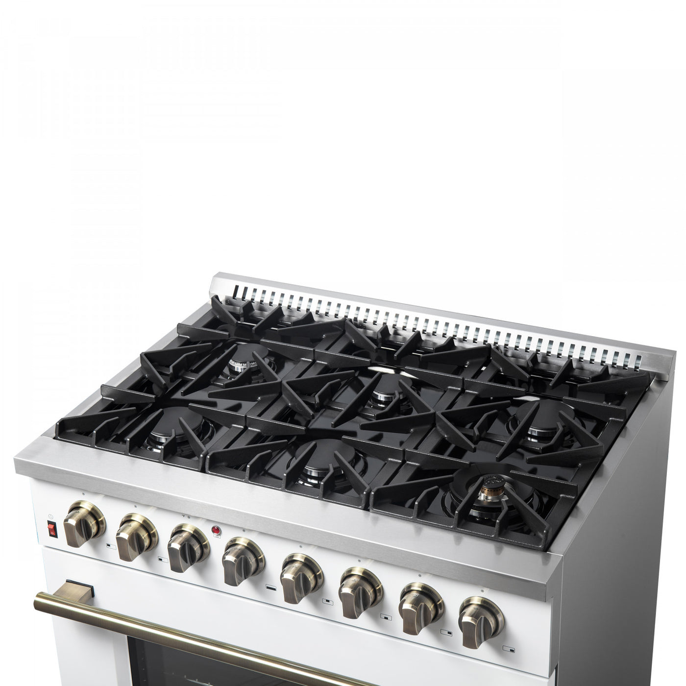 Forno Galiano 36" White Dual Fuel Range (5.36 Cu. Ft.) - FFSGS6156-36WHT