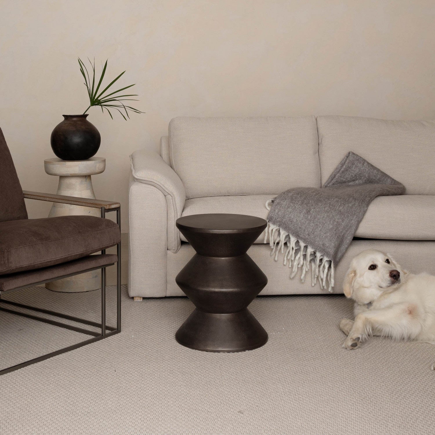 Gavrin Inverted Side Table - Bronze