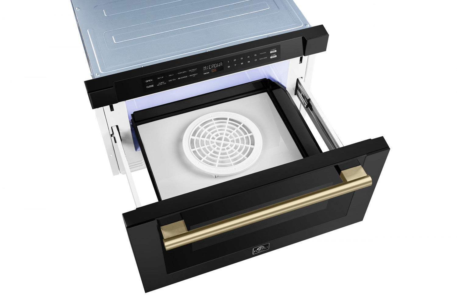 Forno Capoliveri Black 24" Built-In Microwave Drawer (1.2 Cu. Ft.) - FMWDR3000-24BLK