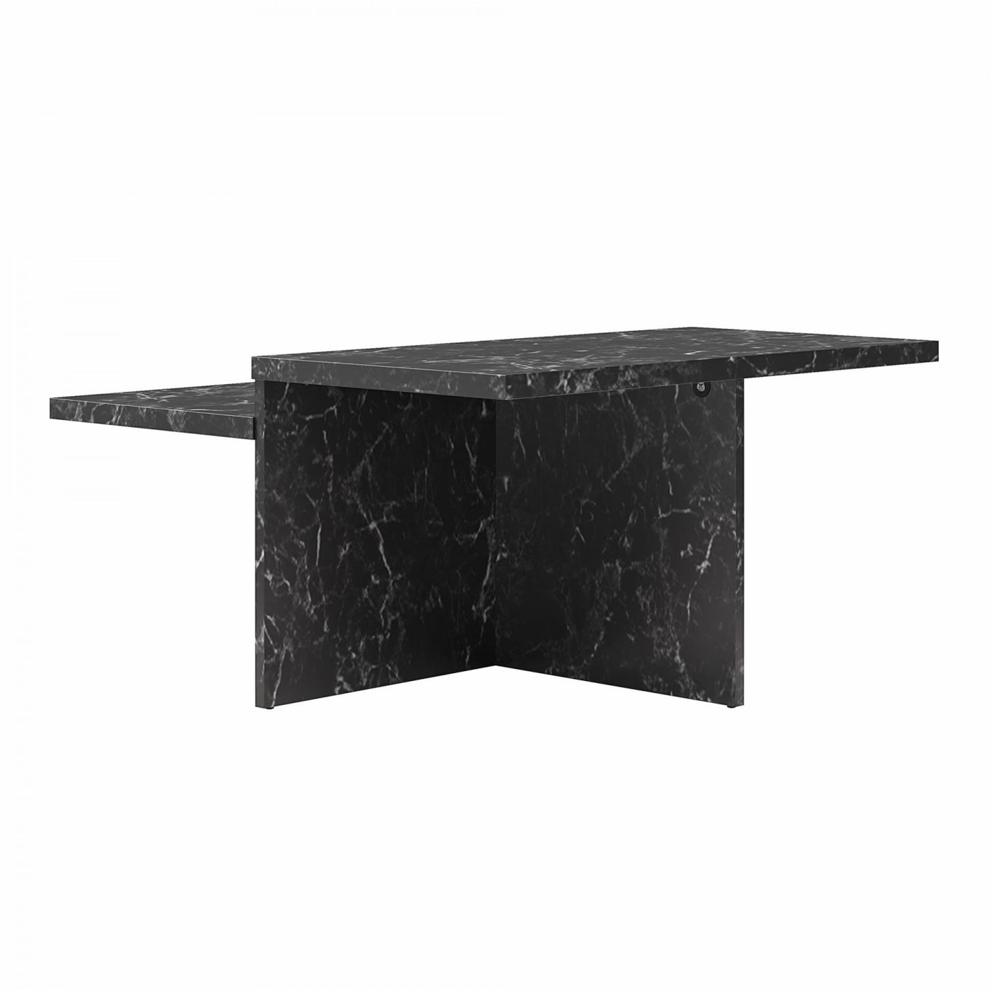 Brielle Two-Tiered Coffee Table - Faux Black Marble
