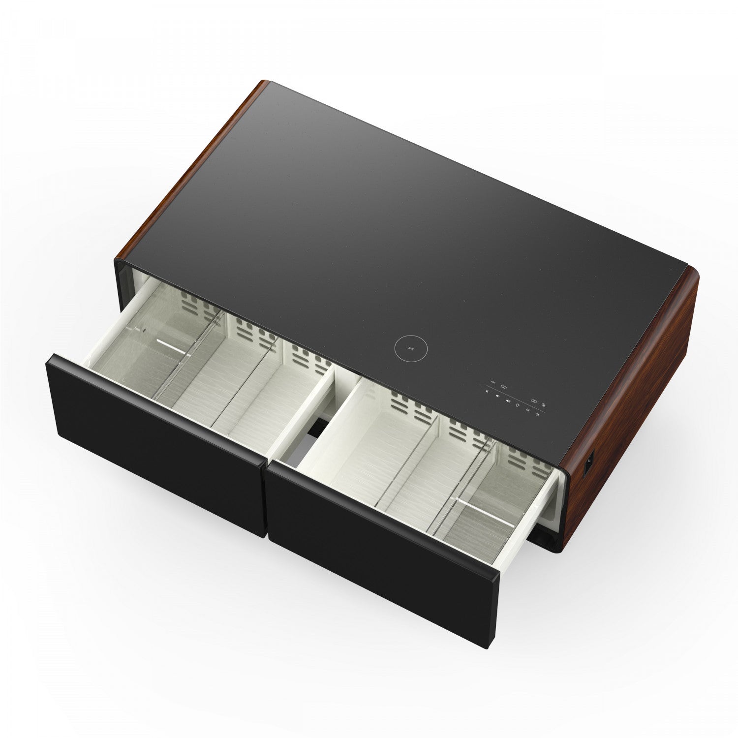 Forno Tavolo Smart Coffee Table With Dual Refrigerator Drawers - Wood - FCTFR7006-51WD